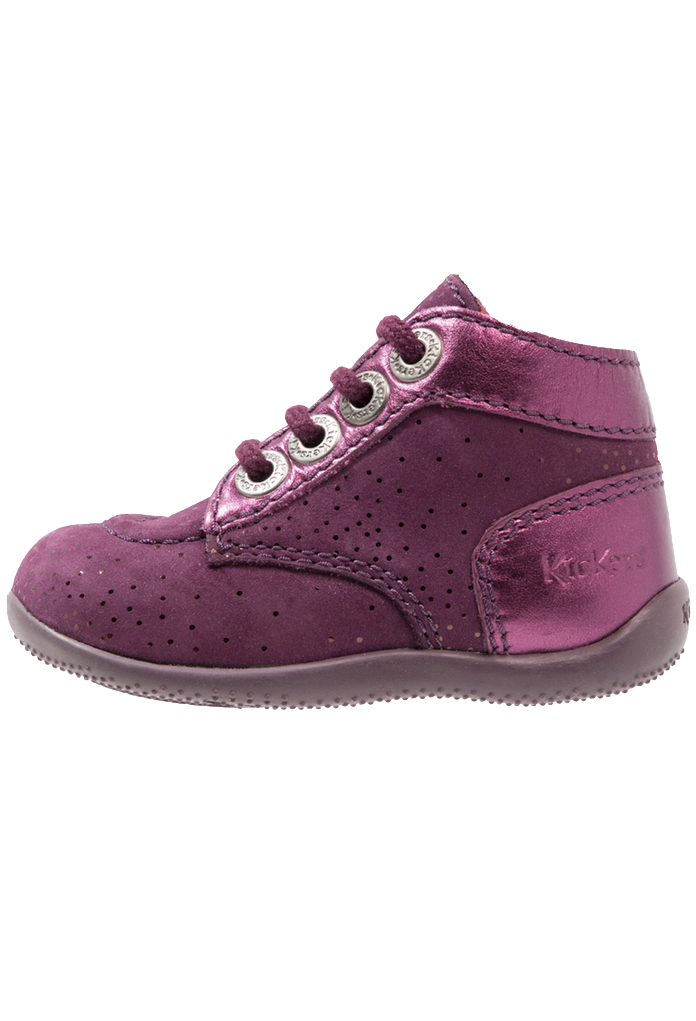 Bottines cuir bébé fille Bonbon KICKERS® 1ers pas rose clair - Kickers