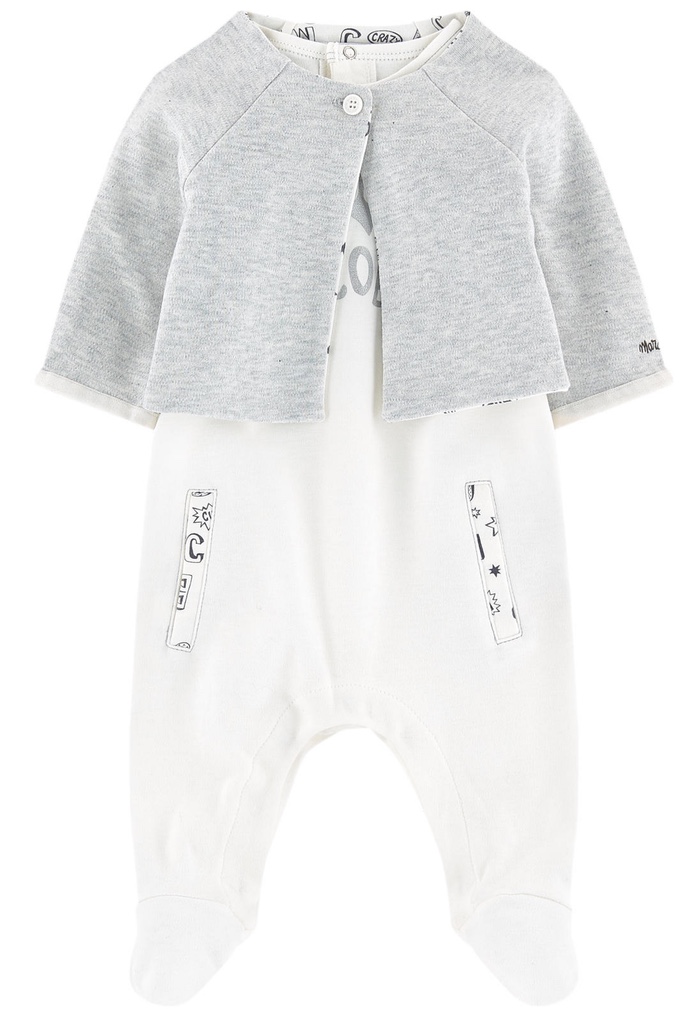 Set naissance pyjama et cardigan bébé de la marque Little Marc Jacobs