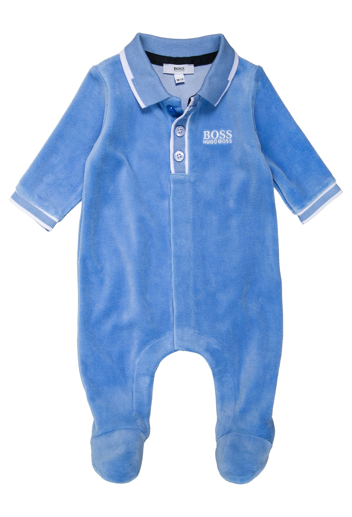 Pyjama Velours Bleu Pour Bebe De La Marque Hugo Boss