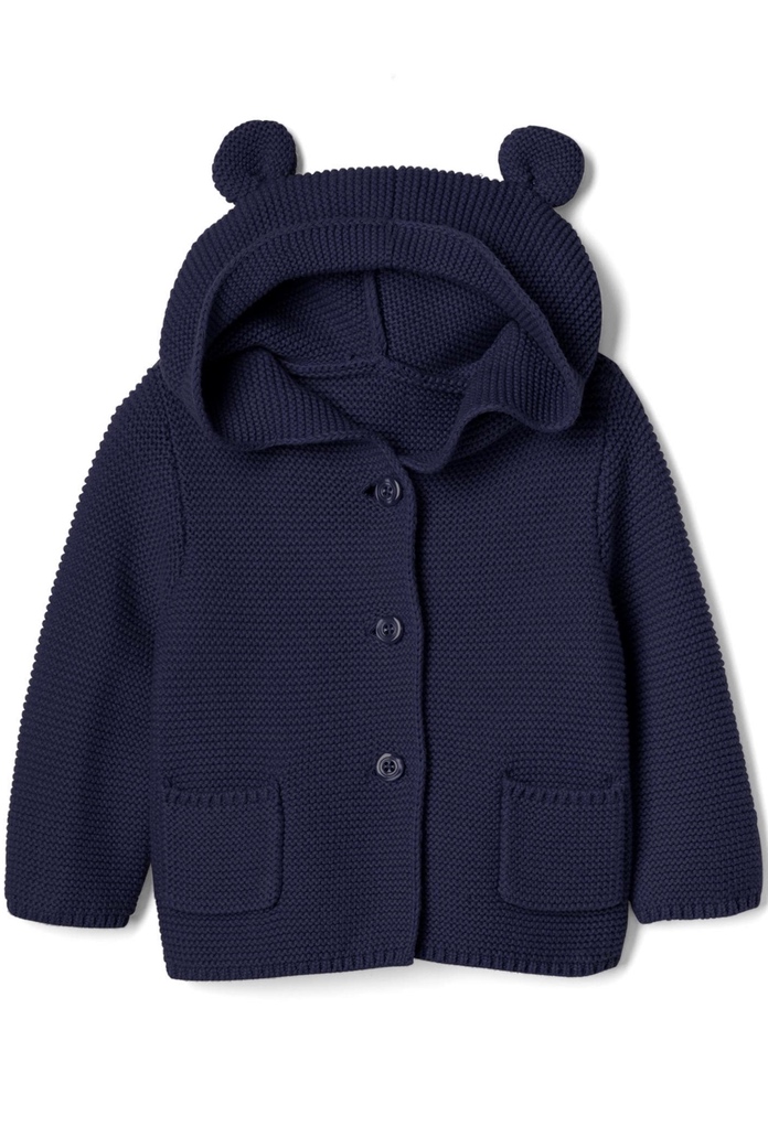 Gilet bleu Cozy Bear à capuche - Kid Canaille