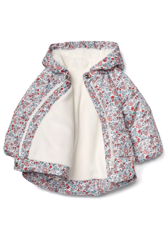 Manteau fleuri bébé fille