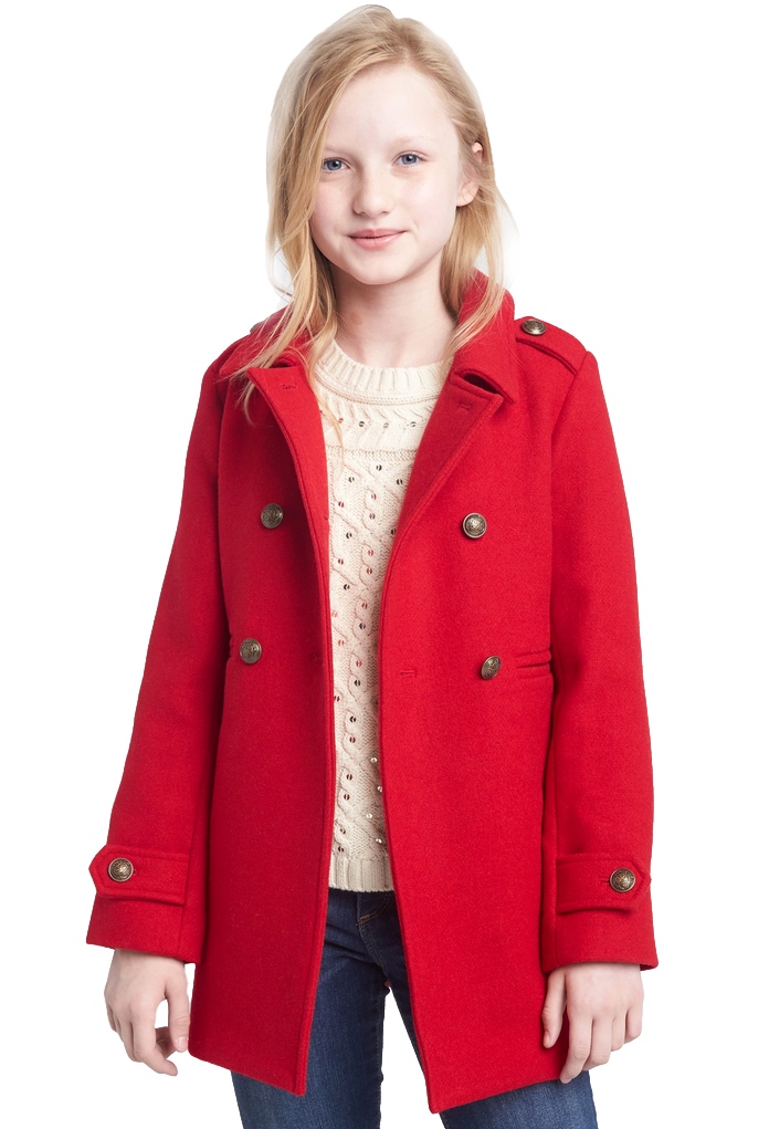 Manteau en laine rouge - Kid Canaille